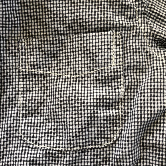Pumpkin Patch button down gingham blue white shirt - Picture 4 of 5